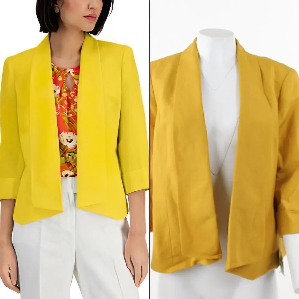 Kasper Petite Open Front Blazer Butterscotch PXL